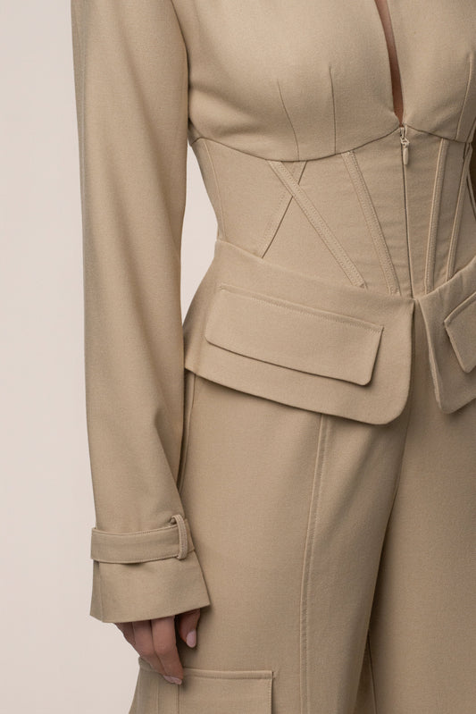 Stone Day Off Cargo Jumpsuit