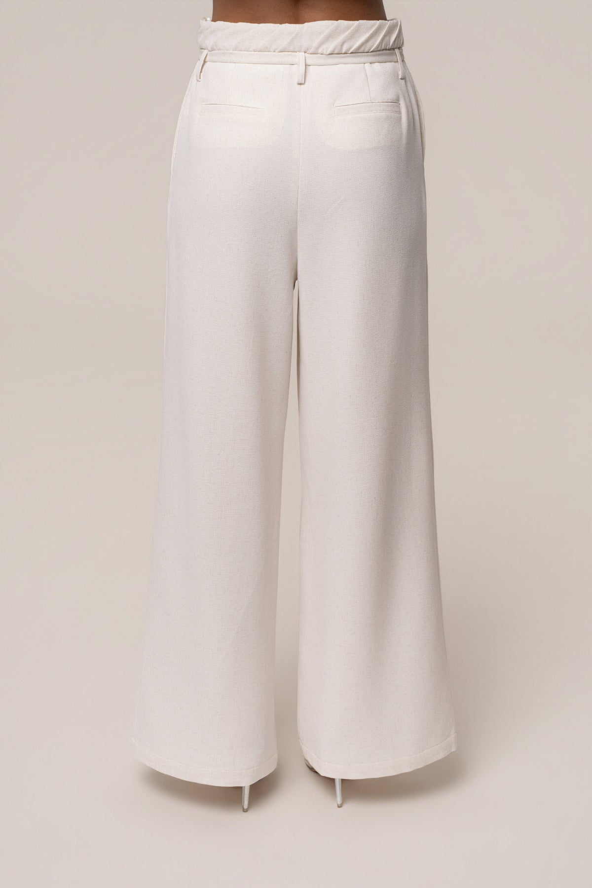 Ivory Refined Ease Wide Leg Pants