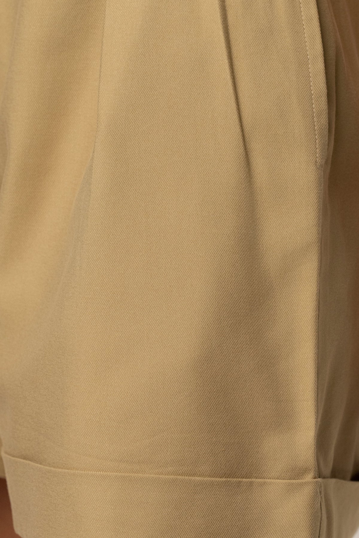 Tan Belted Cargo Shorts