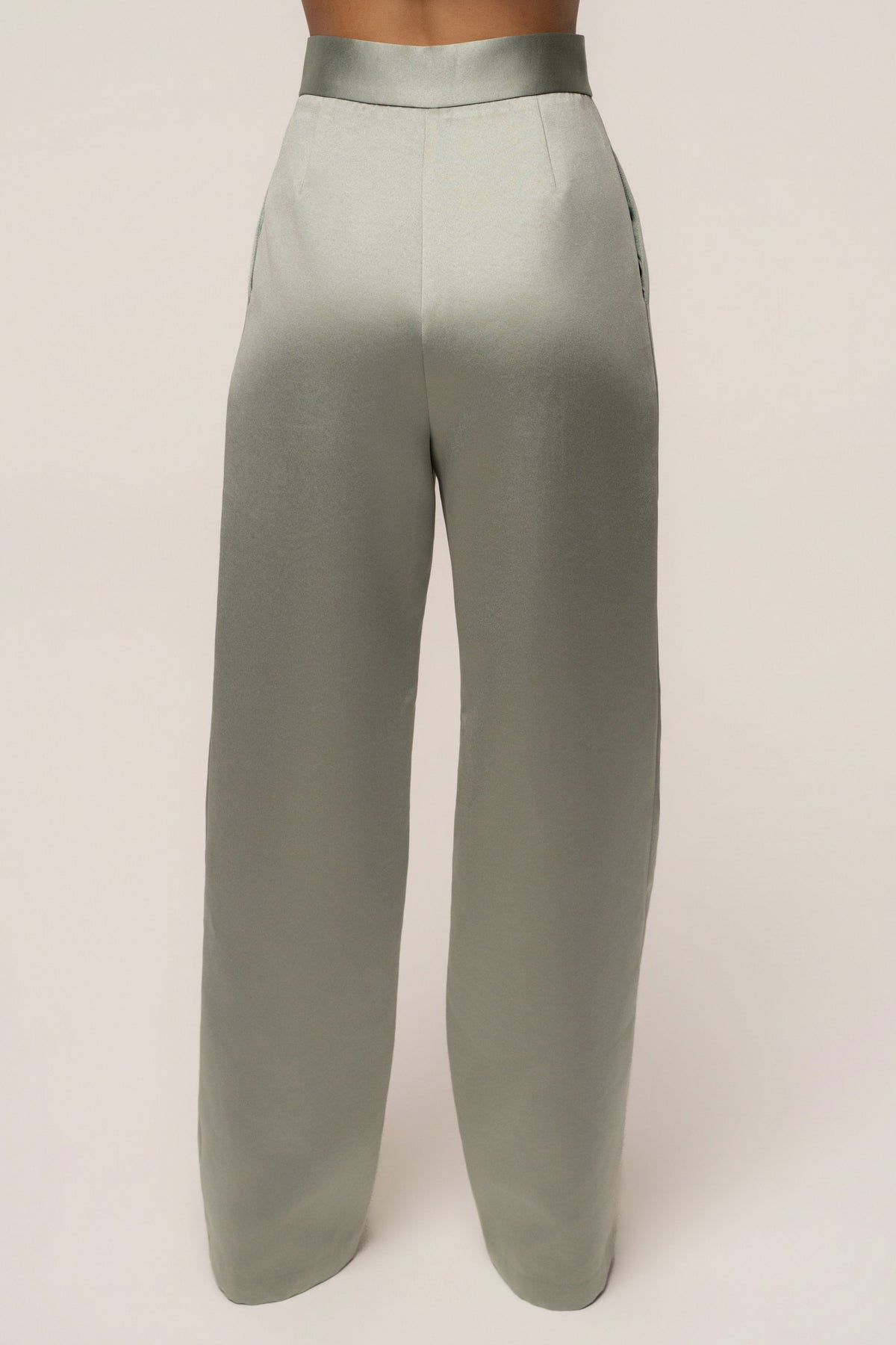 Sage City Nights Satin Trouser