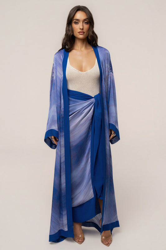 Blue Bahía Wrap Skirt