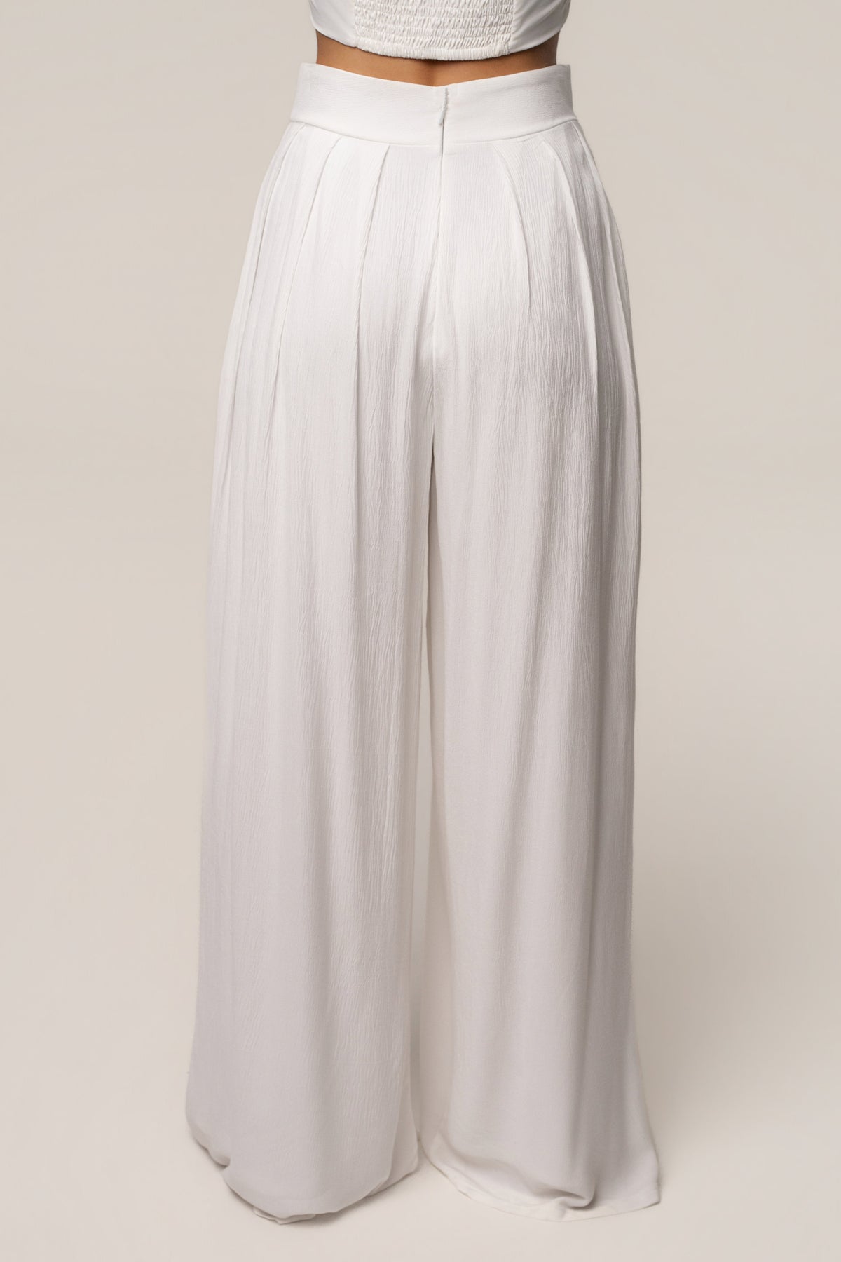 White After Sunset Pleated Pants