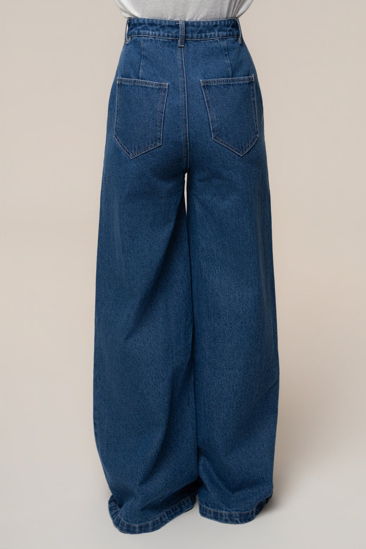Medium Wash Wide Leg Denim Jean