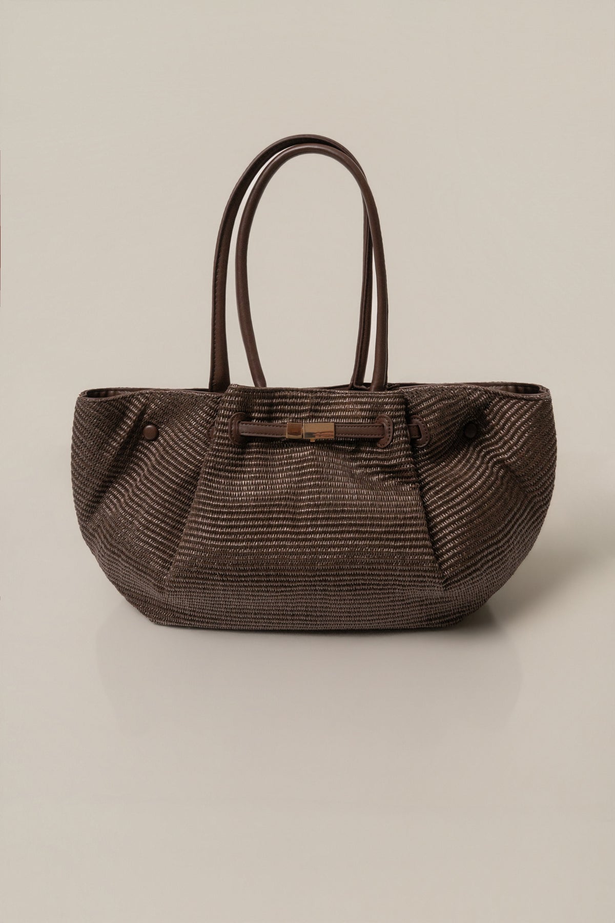 Chocolate Lana Woven Handbag