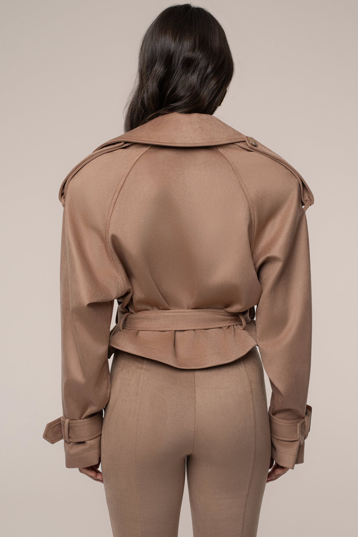 Tan Latte Cropped Jacket
