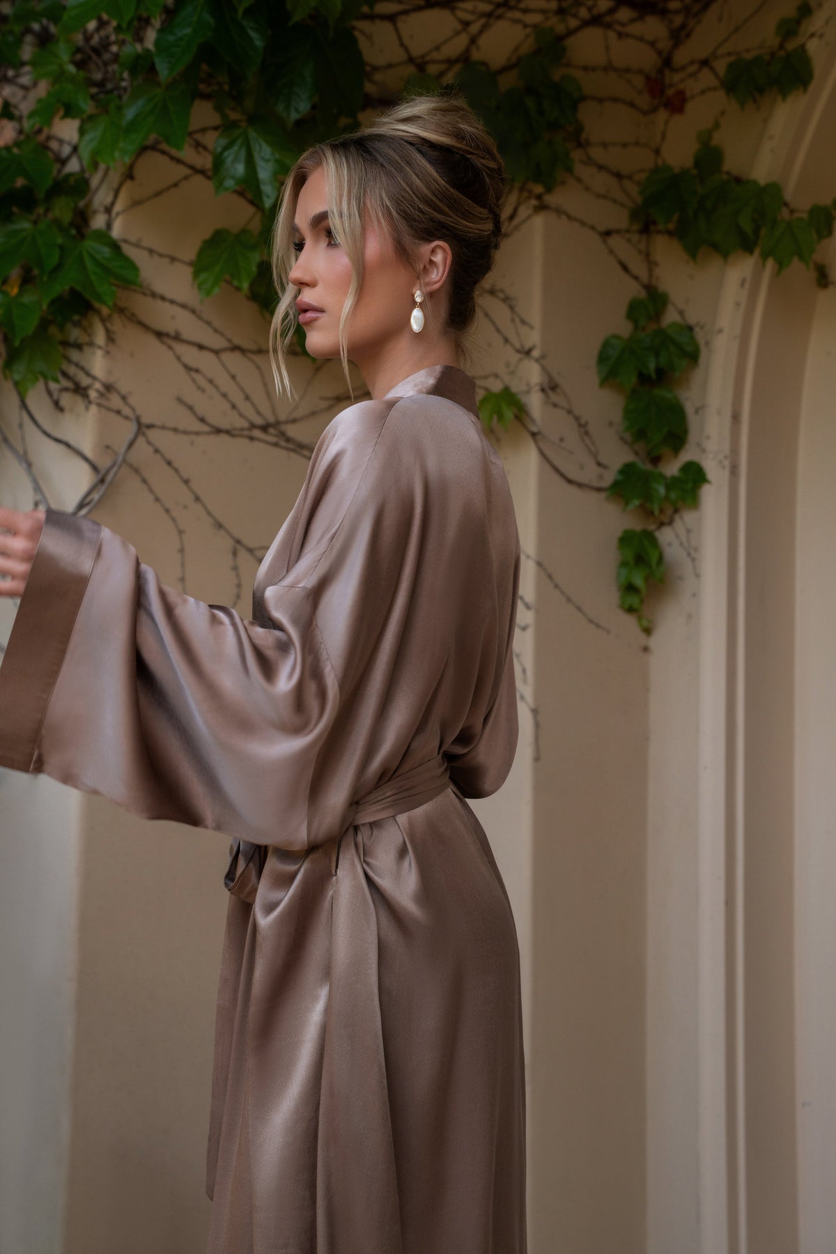 Bronze Forever And Always Satin Robe
