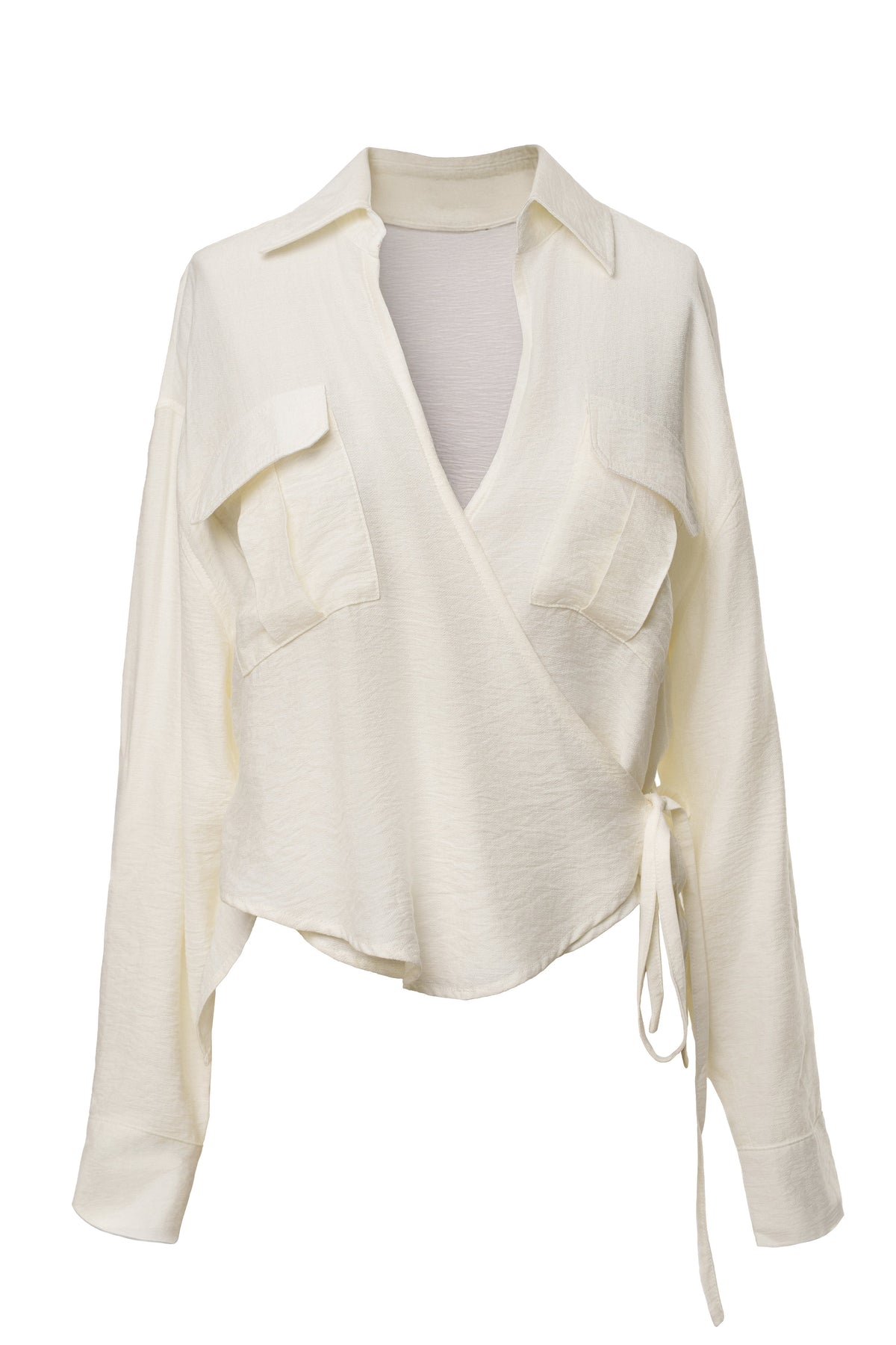 Ivory Drift Collared Cargo Top