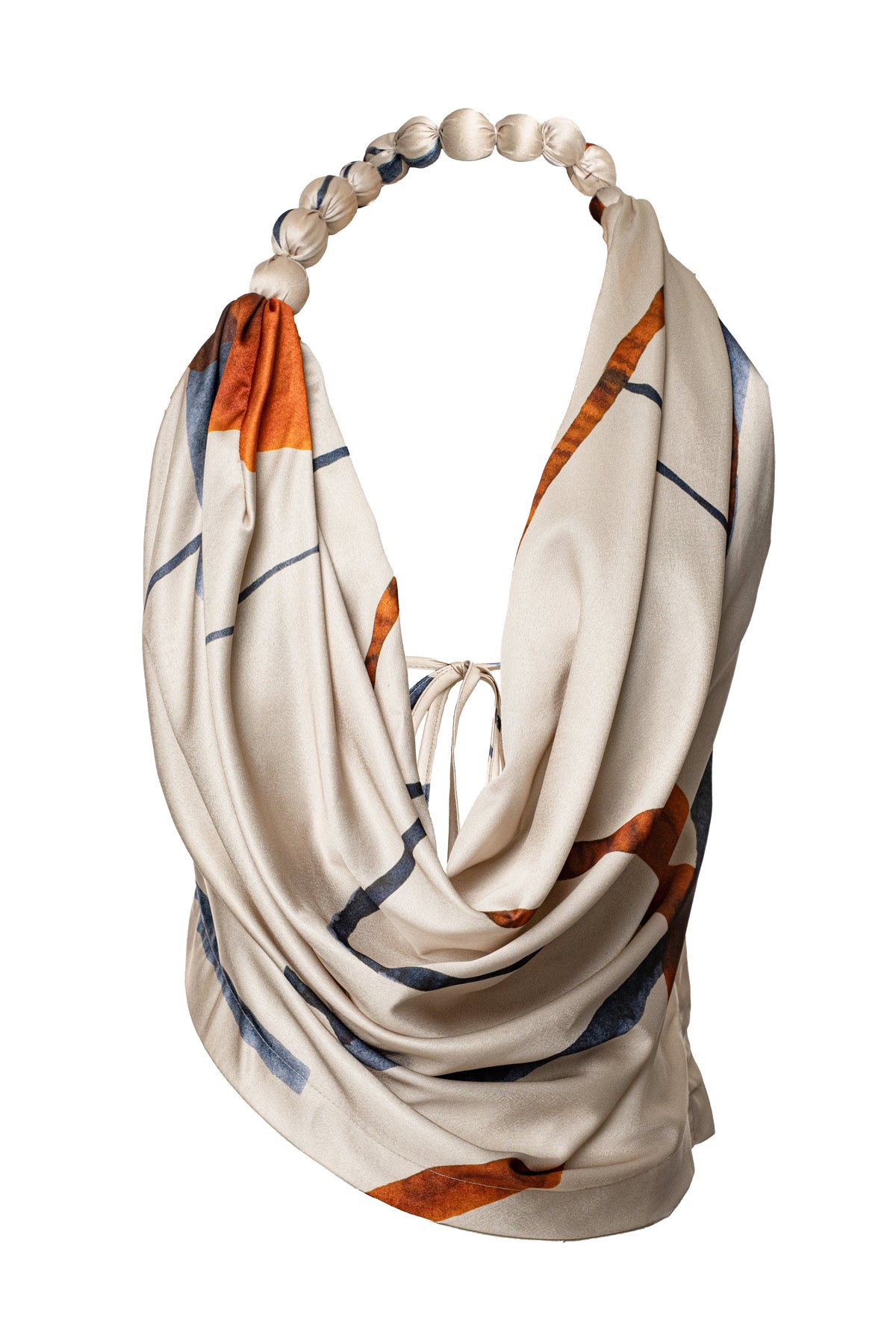 Ivory Tropic Dawn Satin Top