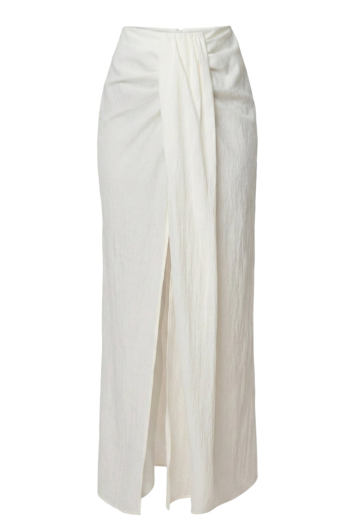 Ivory Flowing Elegance Maxi Skirt