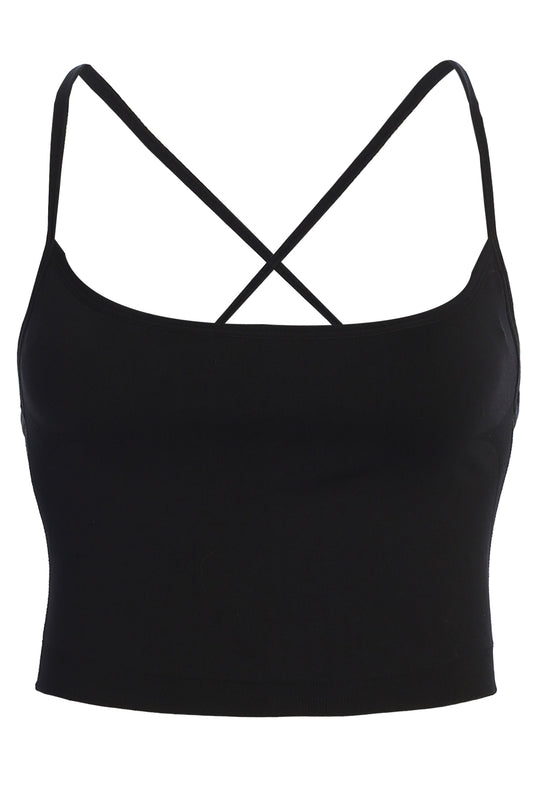 Black Active Crop Top