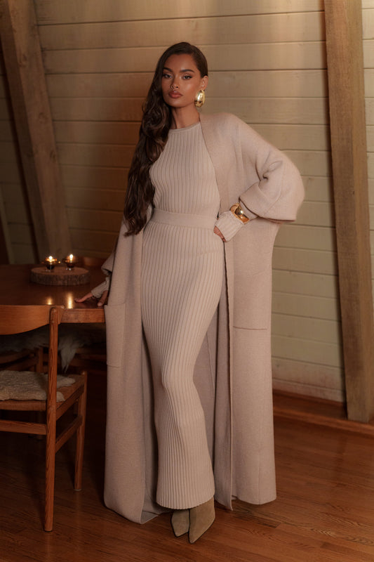Beige Soft Embrace Cardigan