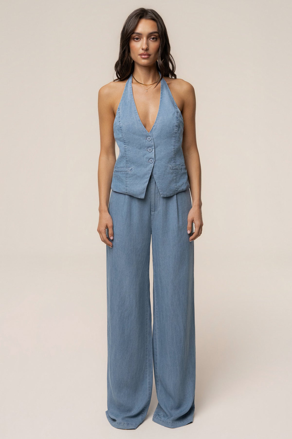 Chambray Downtown Pant