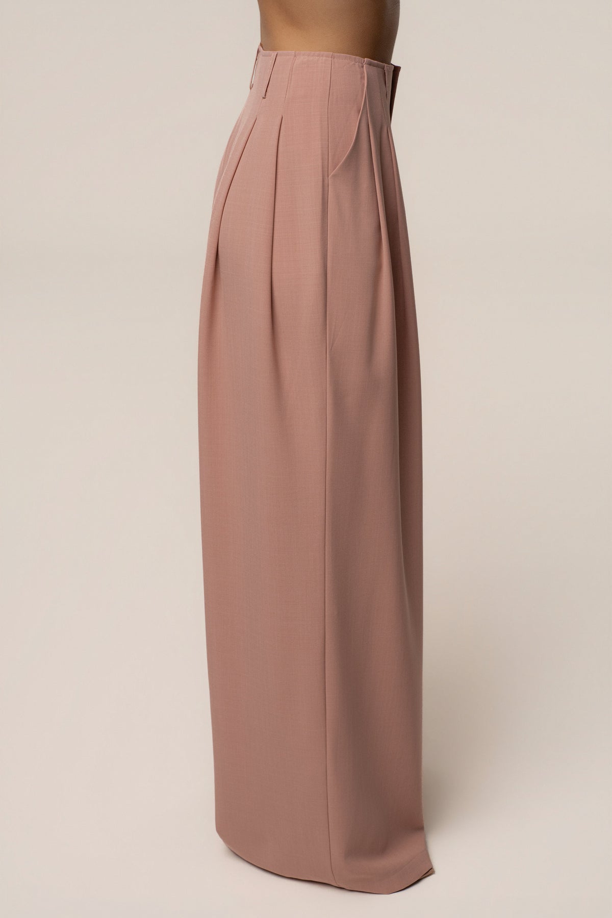 Mauve Estate Pleated Trouser