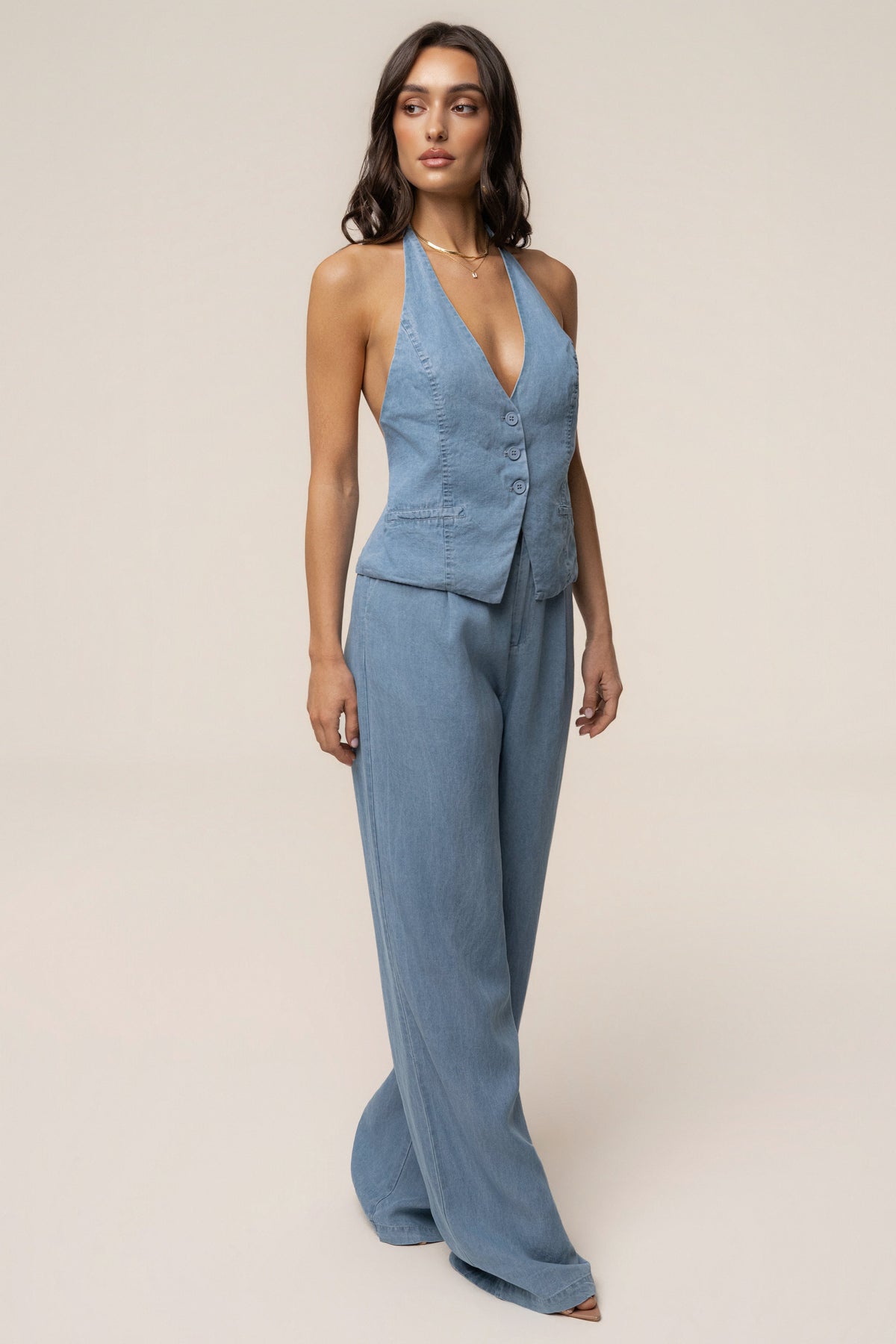 Chambray Downtown Pant