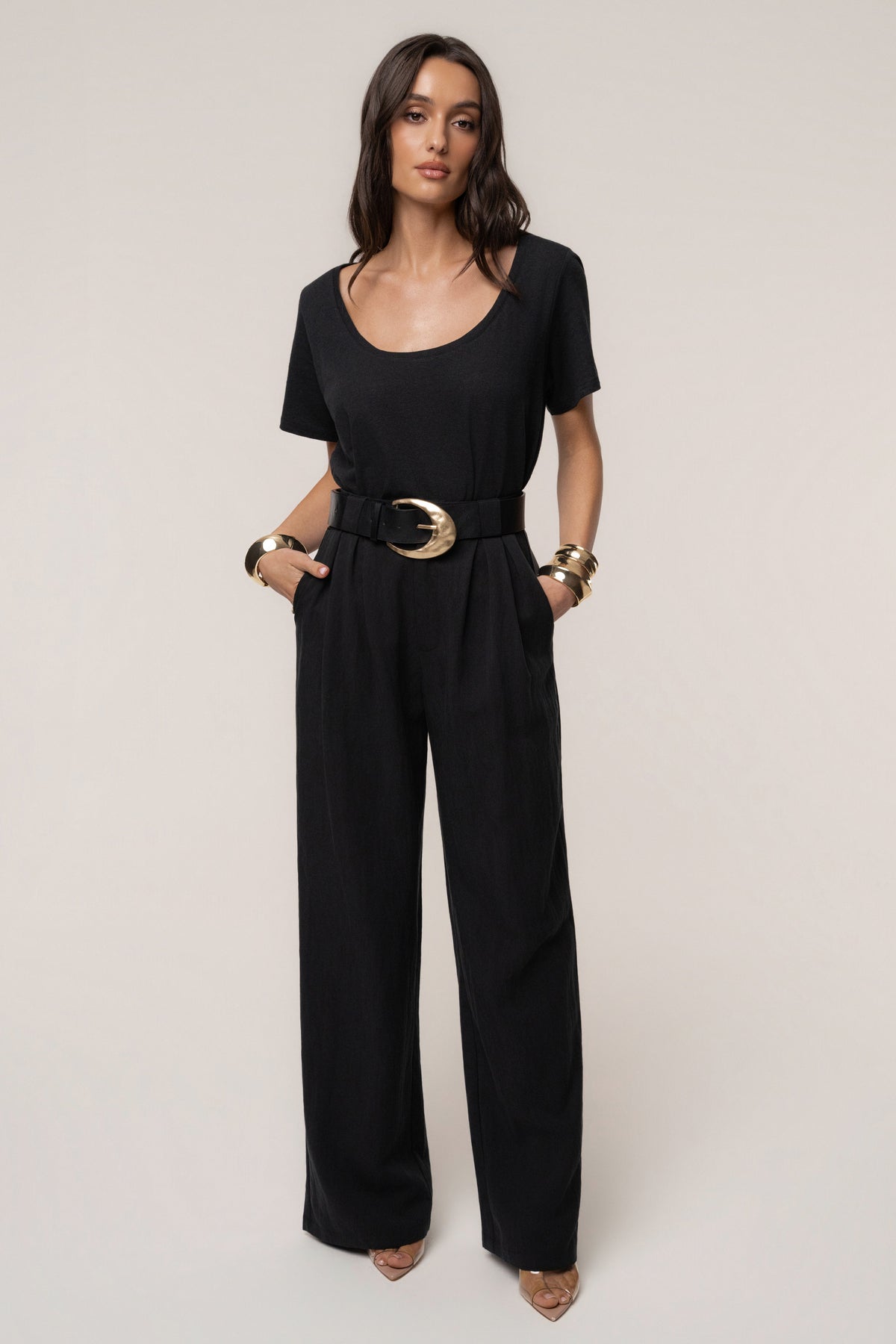 Black Stay Ready Trouser