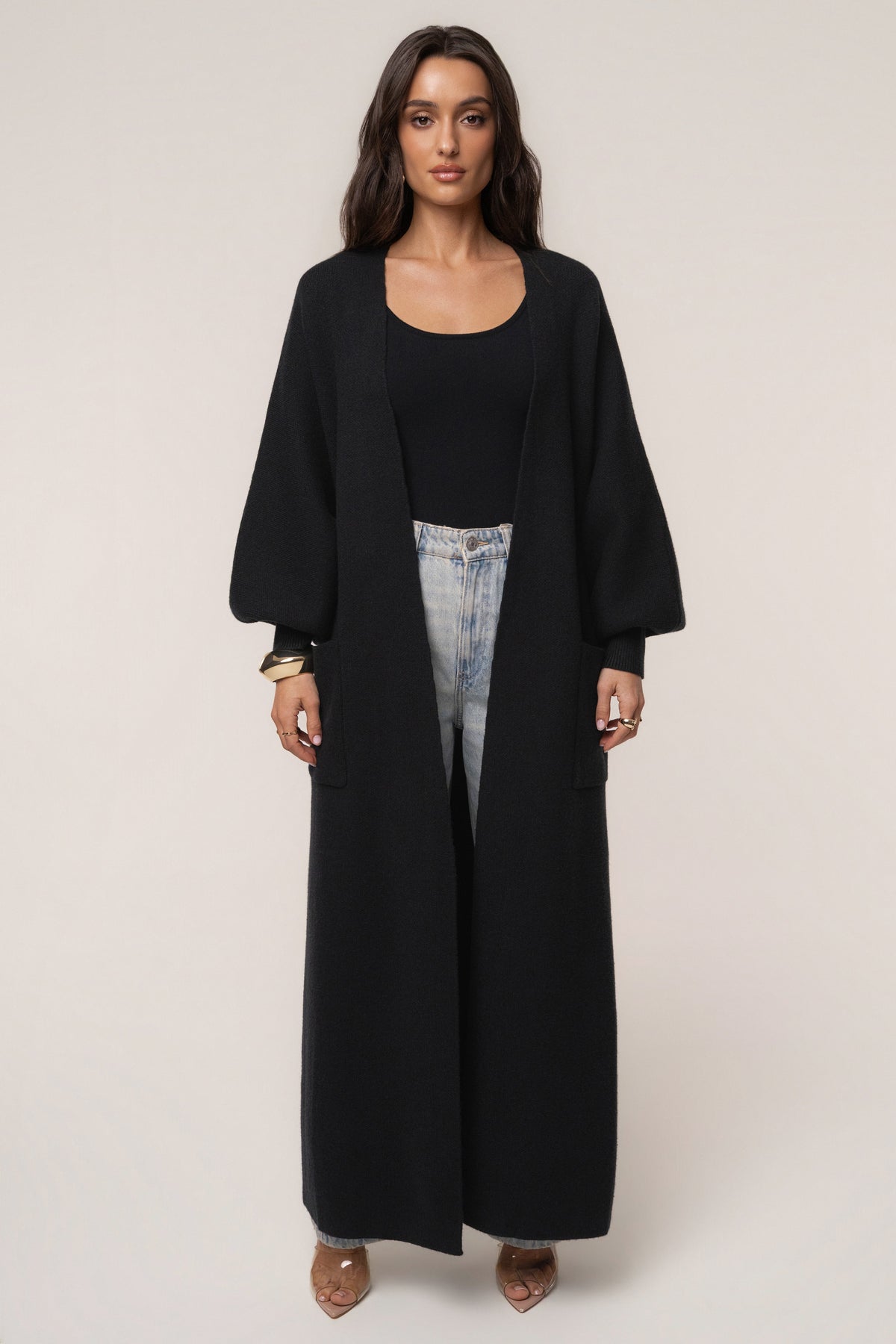 Black Soft Embrace Cardigan