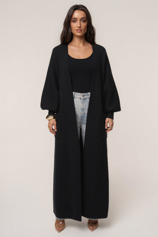 Black Soft Embrace Cardigan