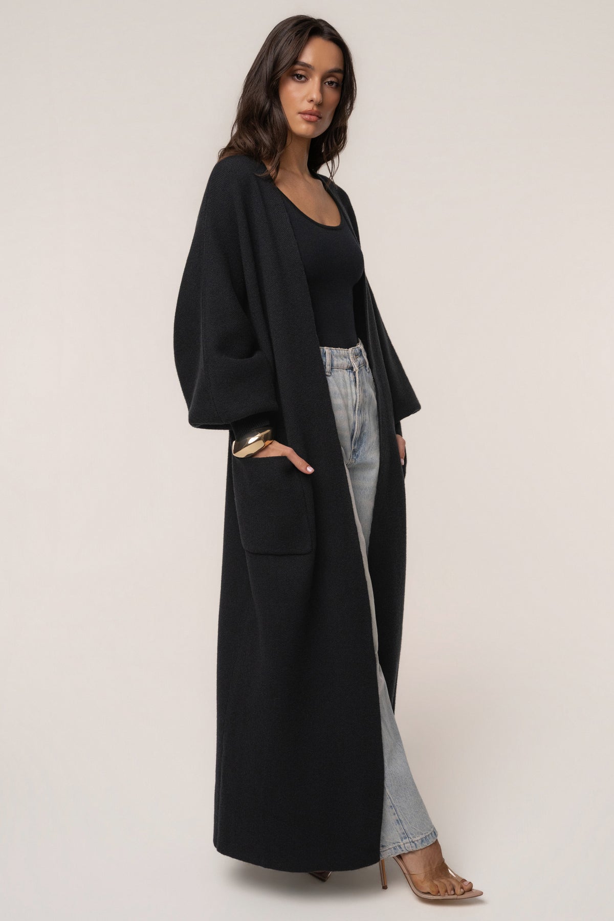 Black Soft Embrace Cardigan