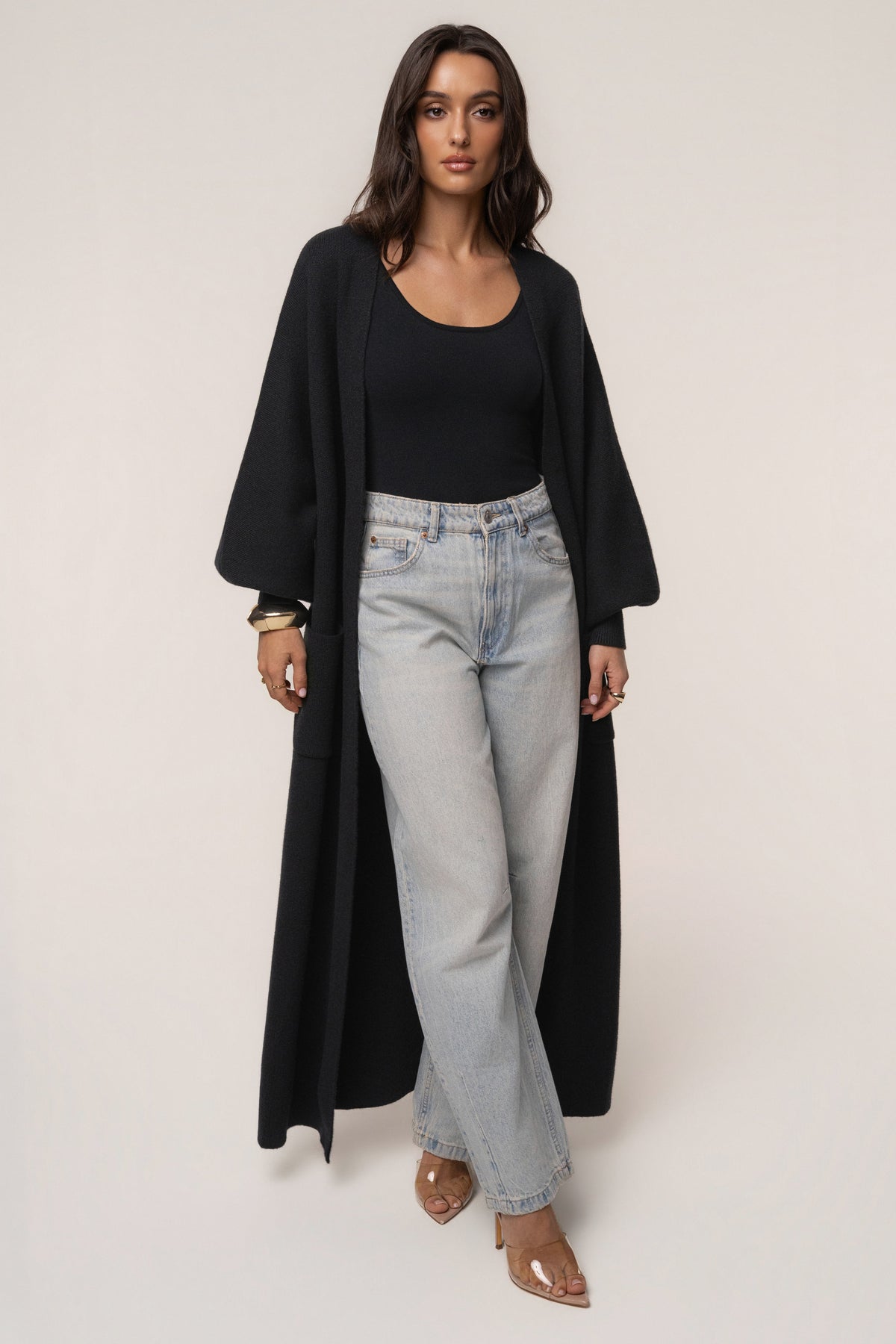 Black Soft Embrace Cardigan