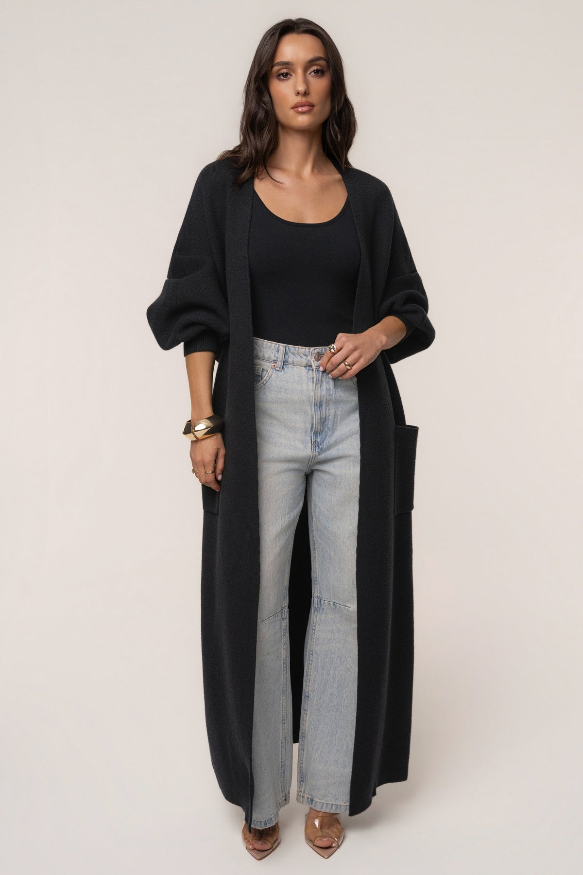 Black Soft Embrace Cardigan