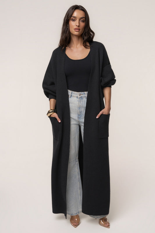 Black Soft Embrace Cardigan