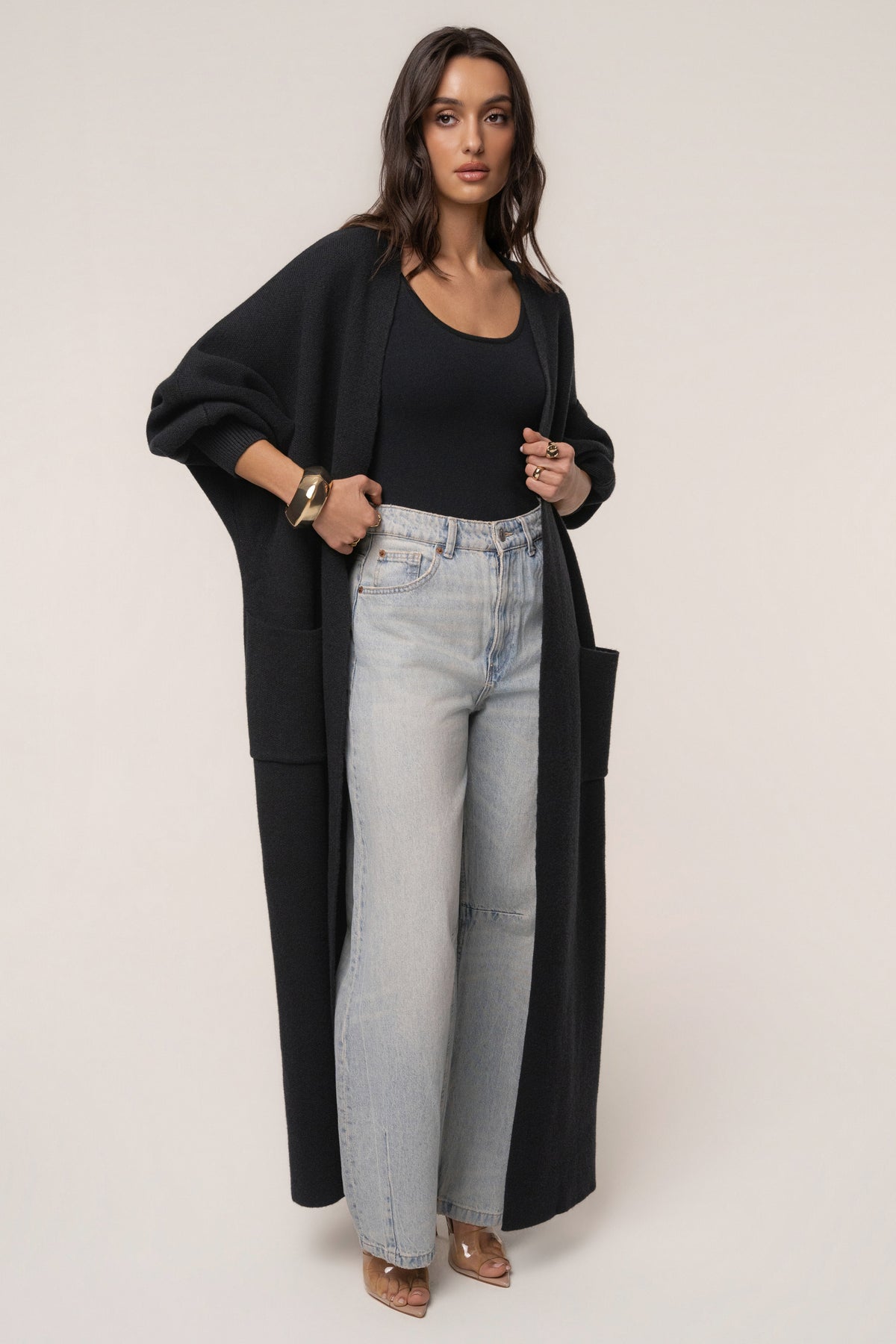 Black Soft Embrace Cardigan