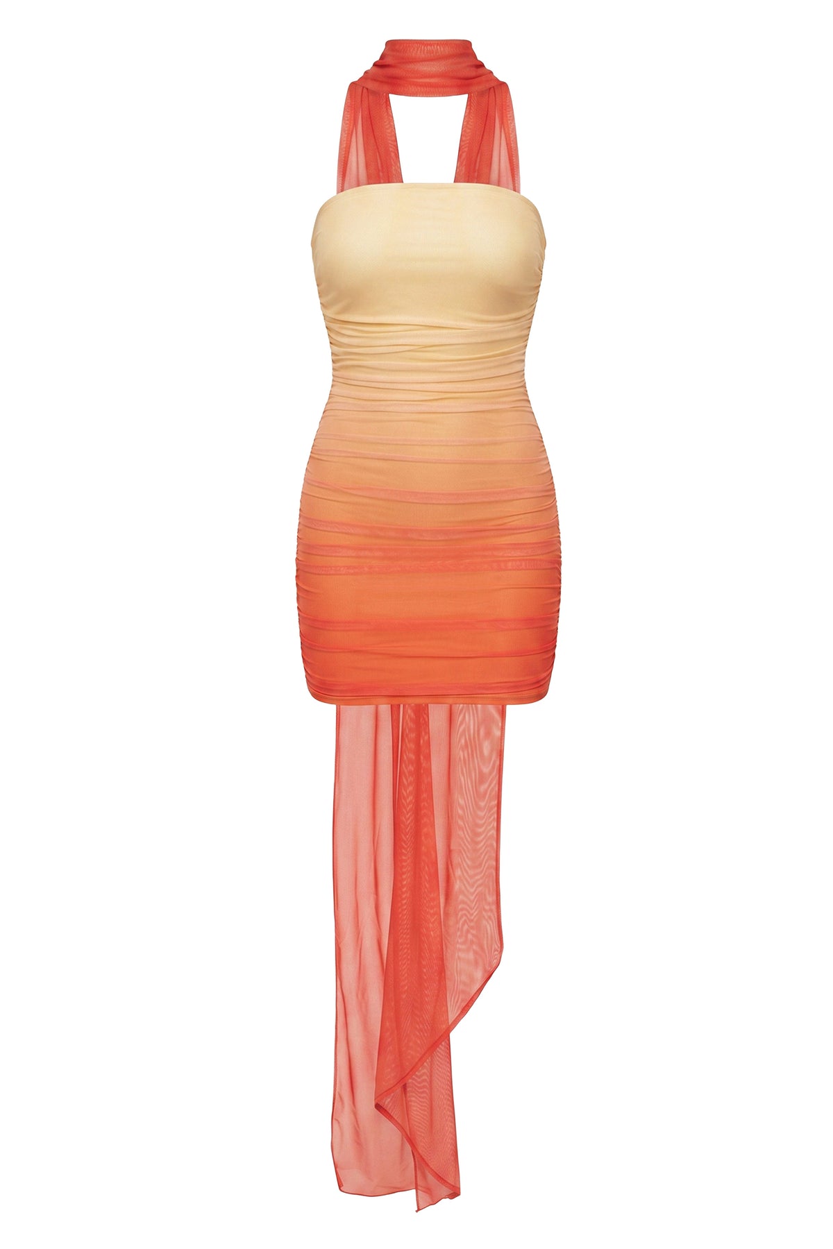 Orange Romance Scarf Mini Dress