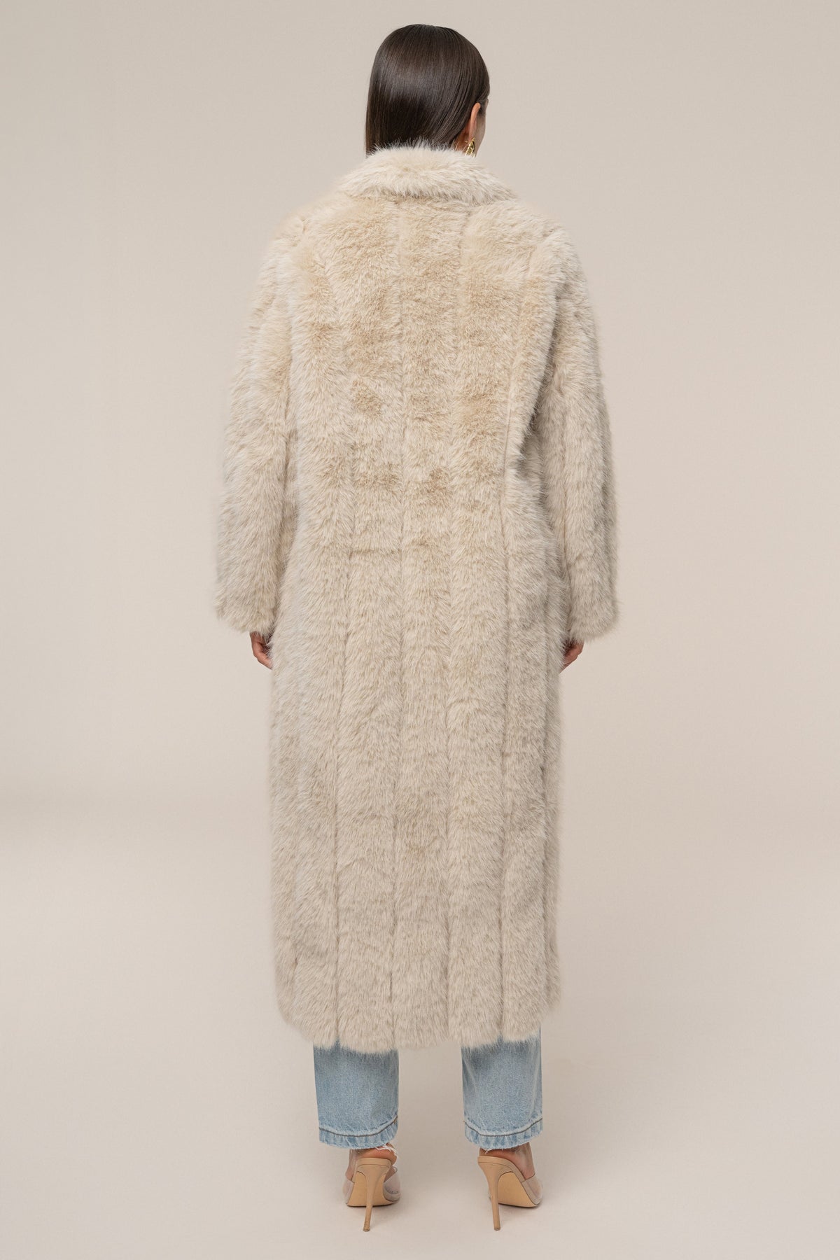 Beige Manhattan Faux Fur Coat