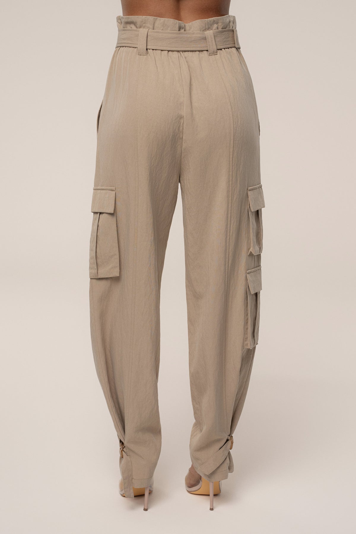Tan Boundless Belted Cargo Pants