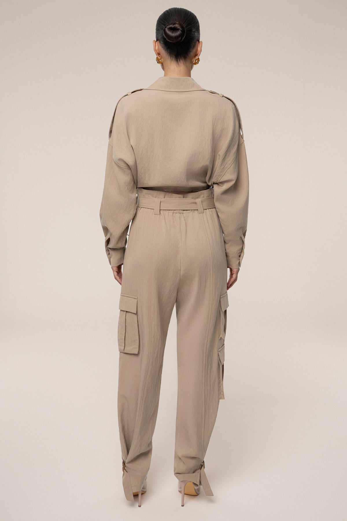 Tan Boundless Belted Cargo Pants