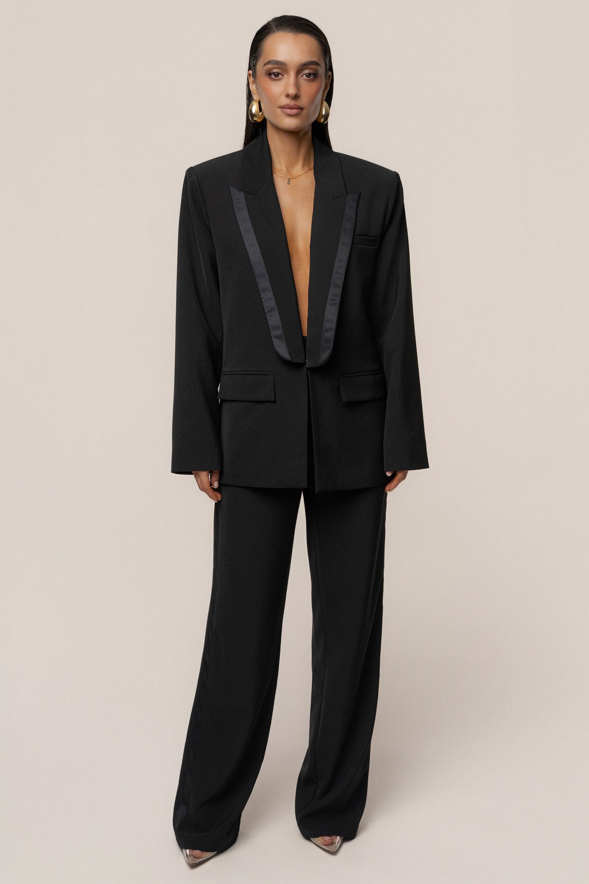 Black Suite Life Woven Pant