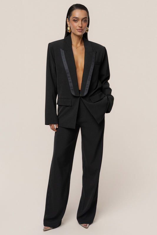 Black Suite Life Woven Pant
