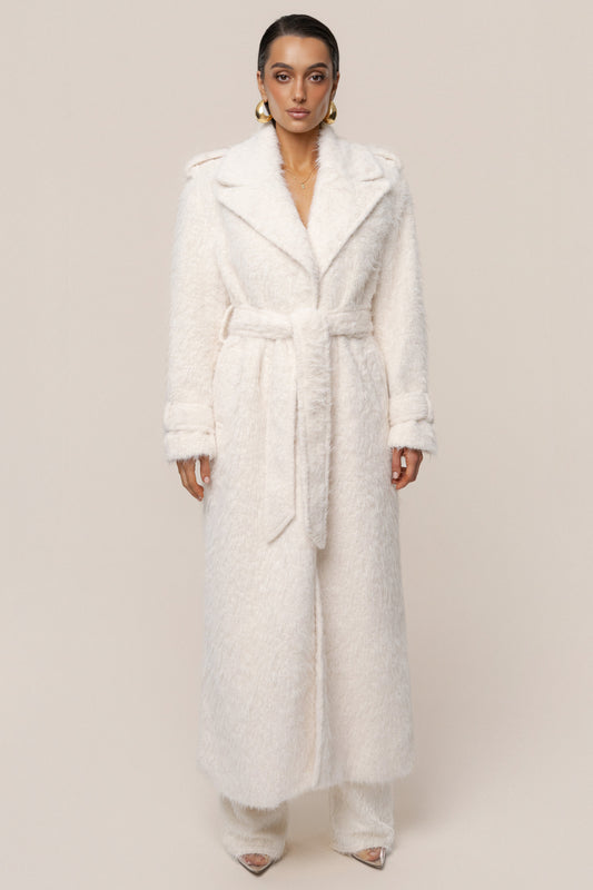 Ivory Warm Layers Oversize Coat