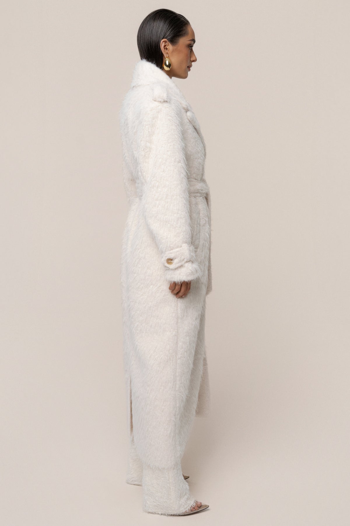 Ivory Warm Layers Oversize Coat