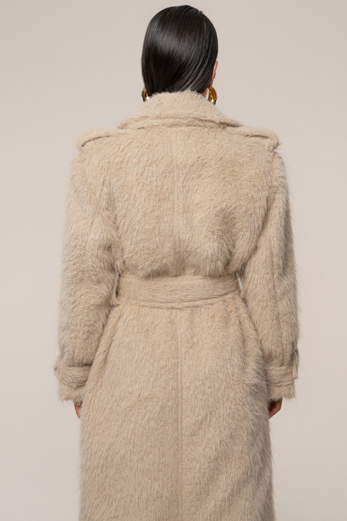 Beige Warm Layers Oversize Coat