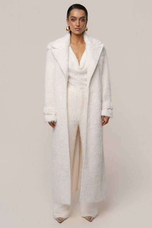Ivory Warm Layers Oversize Coat