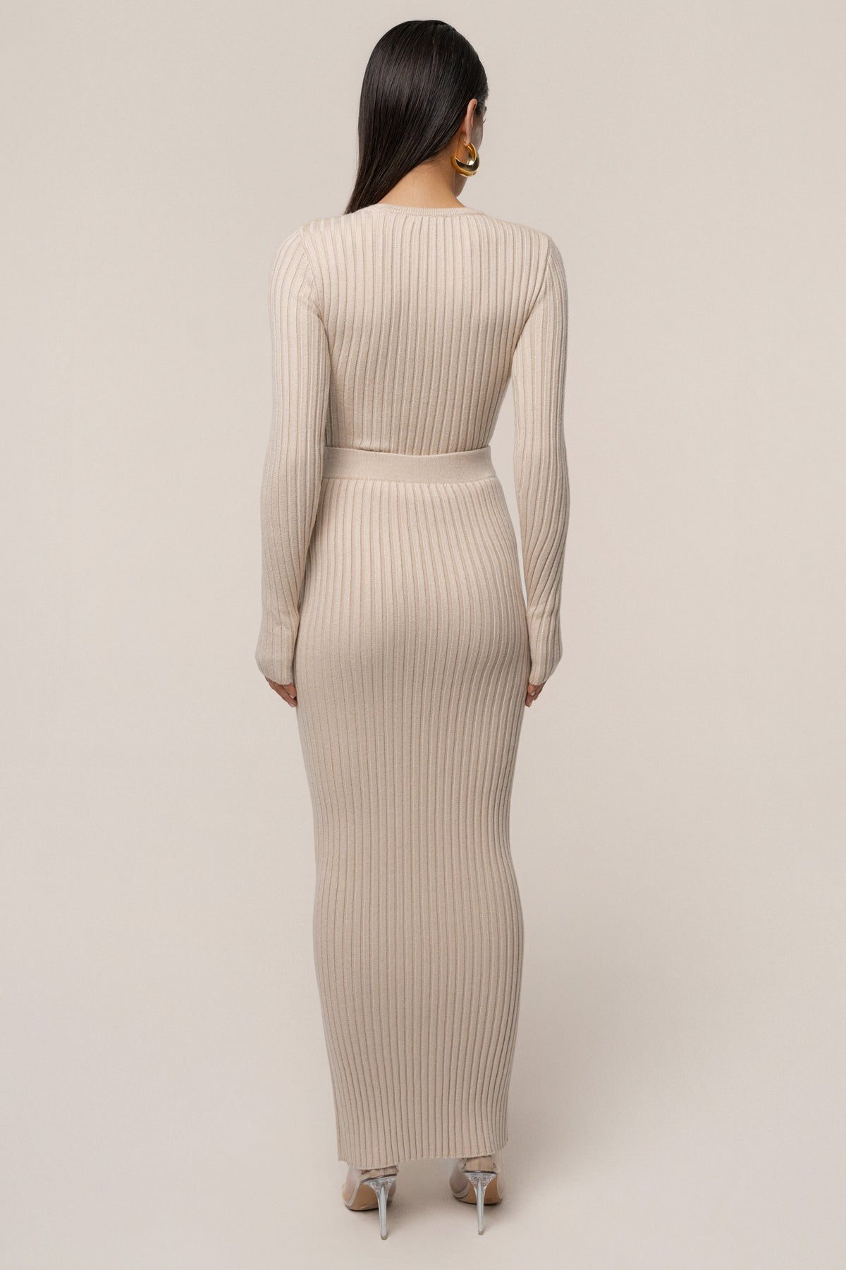 Stone Soft Reset Ribbed Skirt