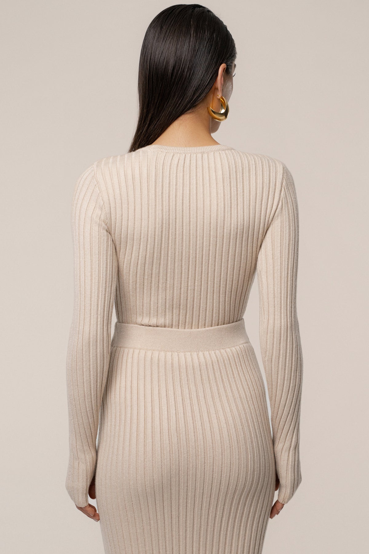 Stone Soft Reset Ribbed Skirt