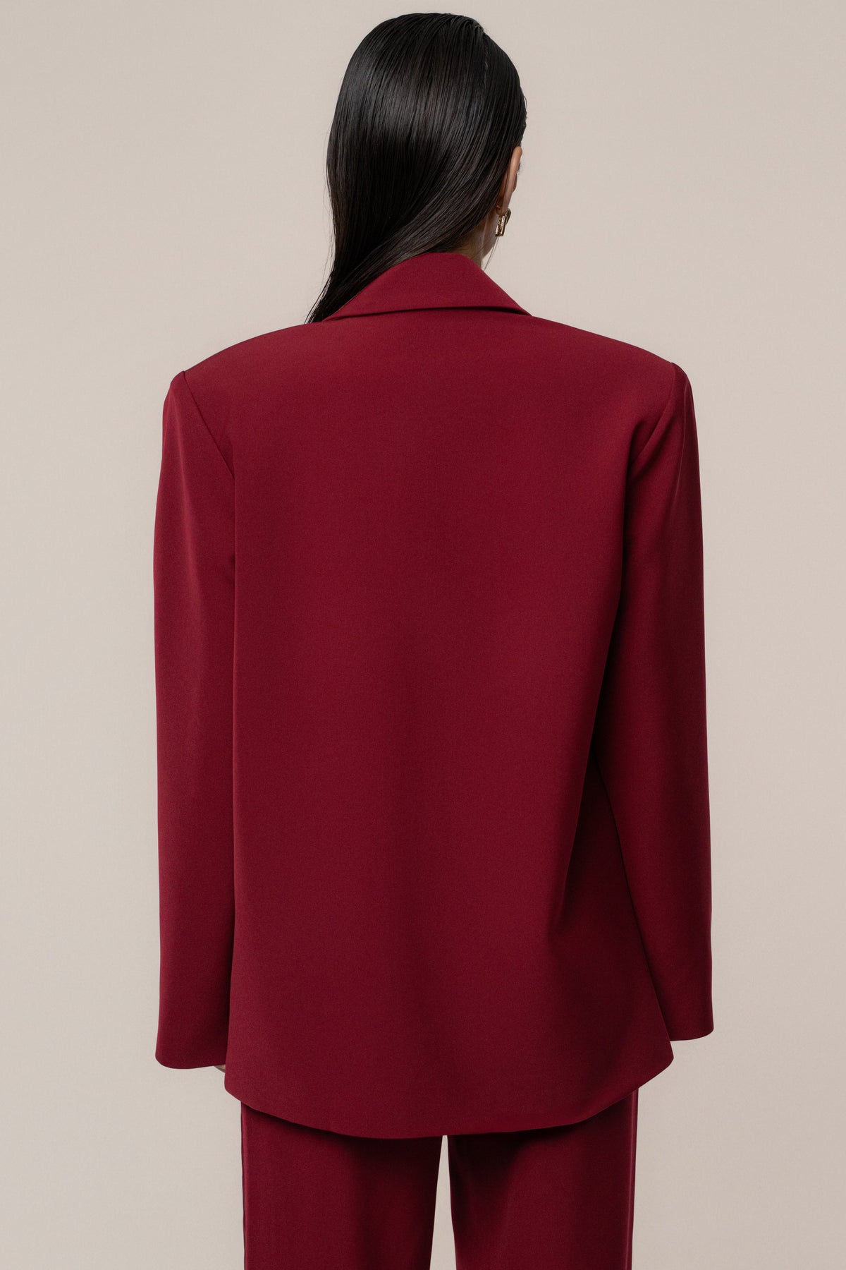 Burgundy Suite Life Woven Blazer