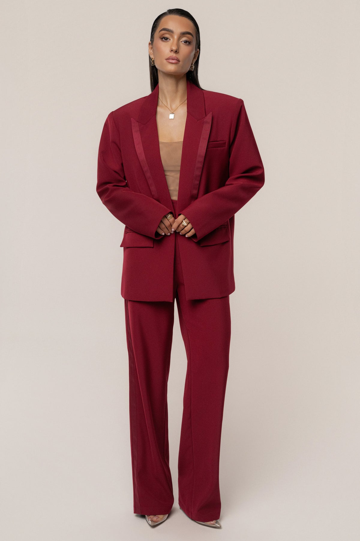 Burgundy Suite Life Woven Pant
