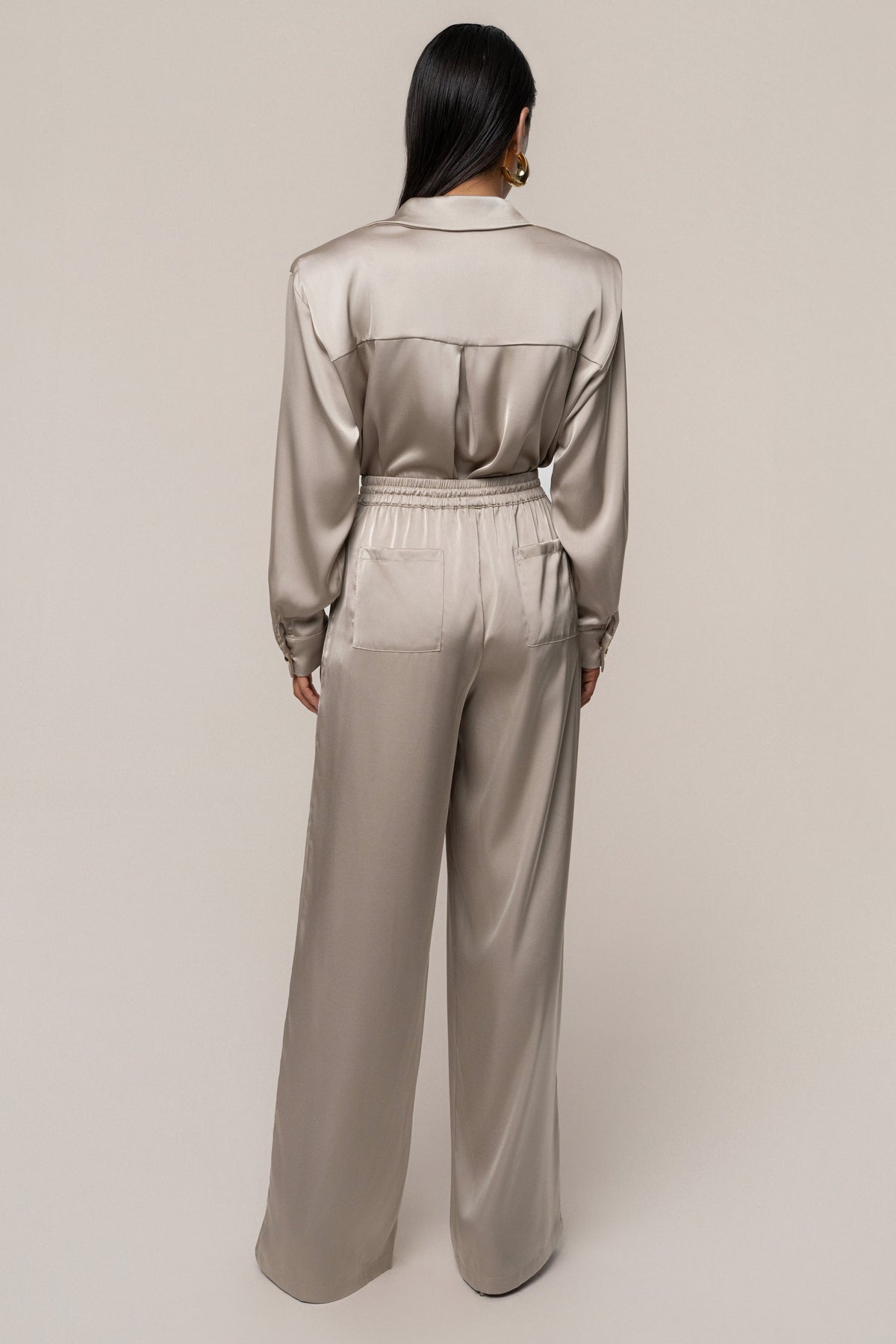 Beige Sunny Day Drawstring Pants