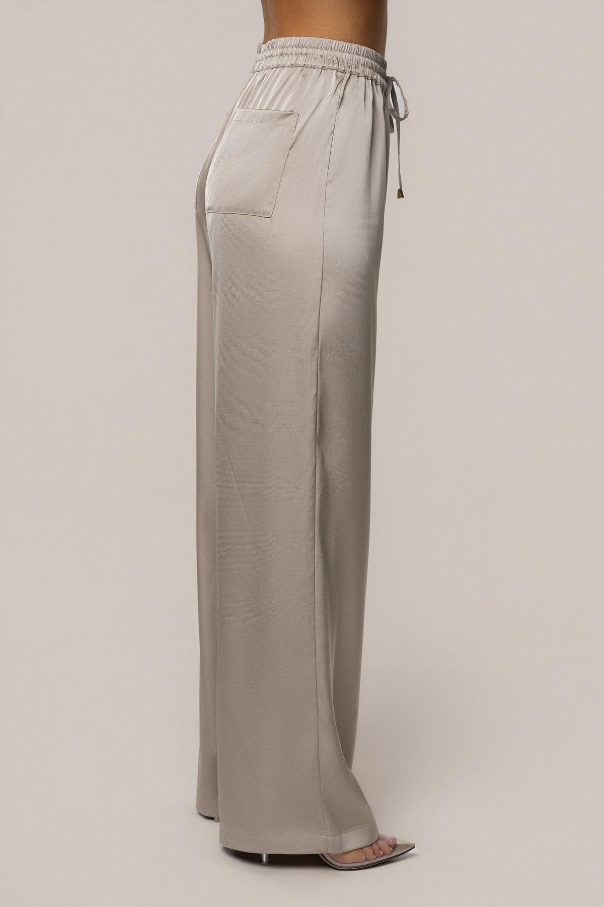 Beige Sunny Day Drawstring Pants