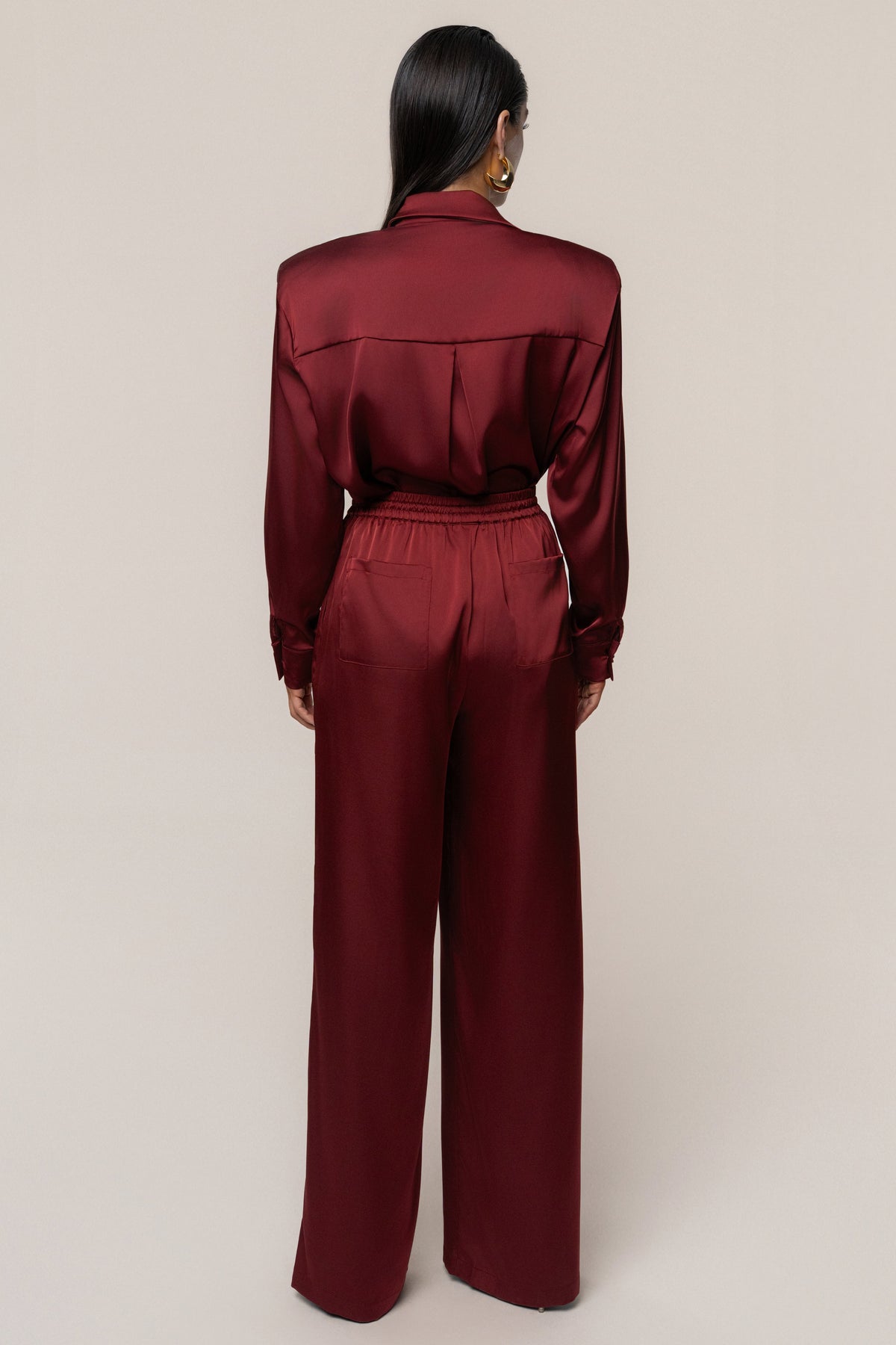 Burgundy Sunny Day Drawstring Pants