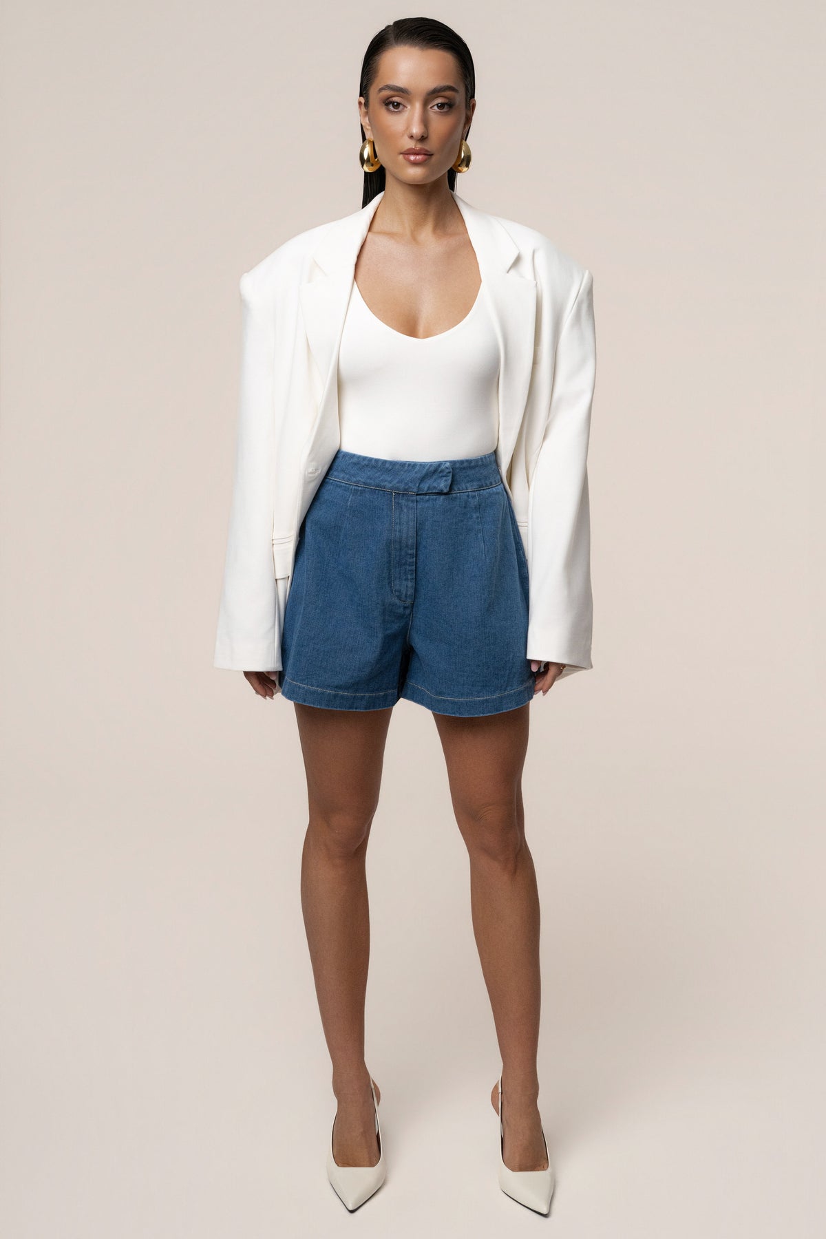 Medium Wash City Stroll Denim Shorts
