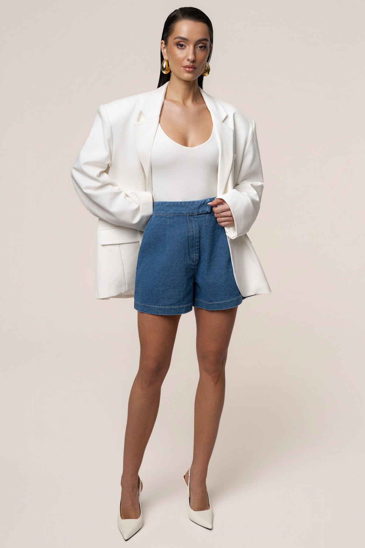 Medium Wash City Stroll Denim Shorts