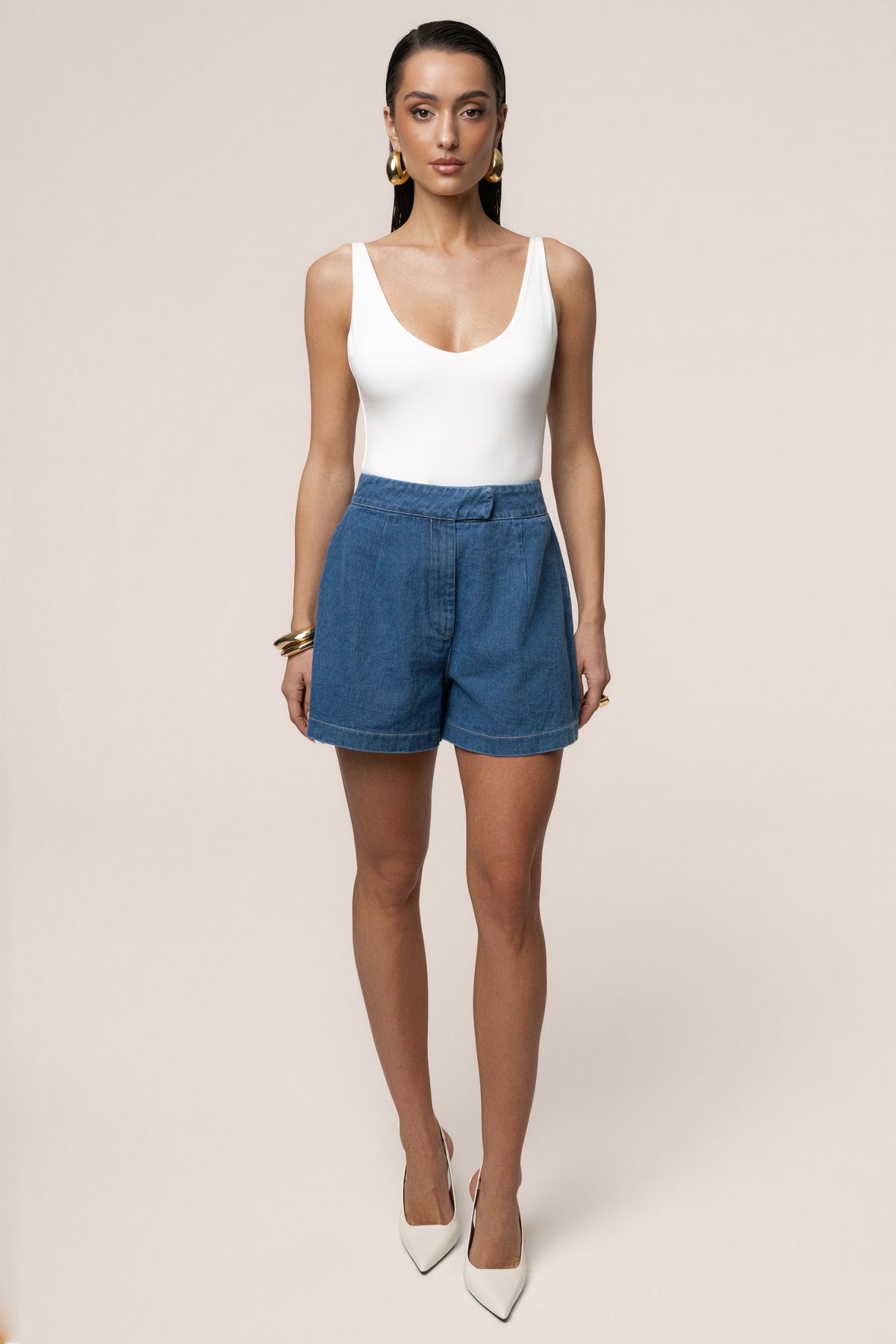 Medium Wash City Stroll Denim Shorts