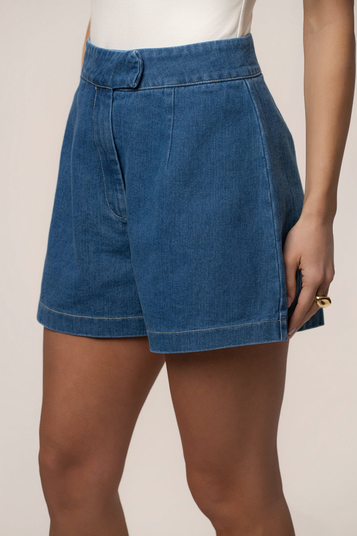 Medium Wash City Stroll Denim Shorts