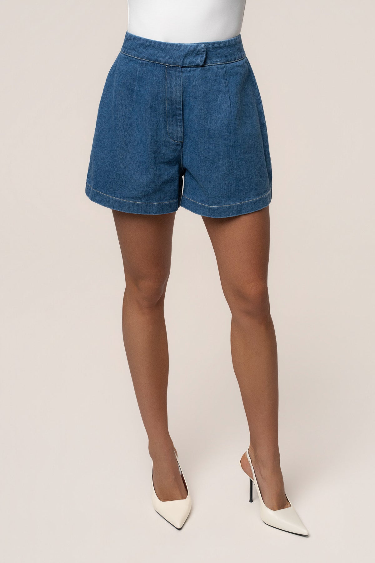 Medium Wash City Stroll Denim Shorts