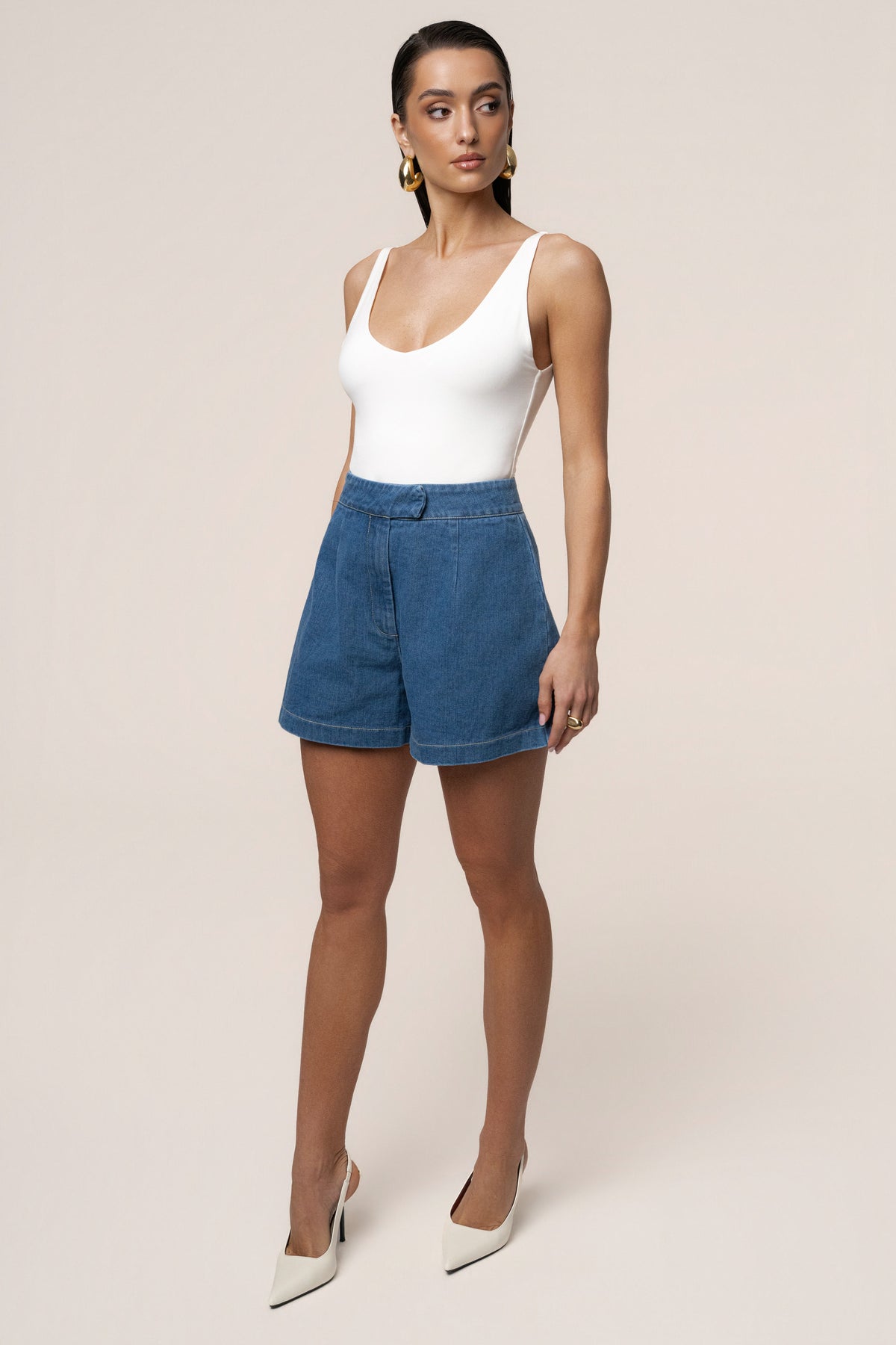 Medium Wash City Stroll Denim Shorts
