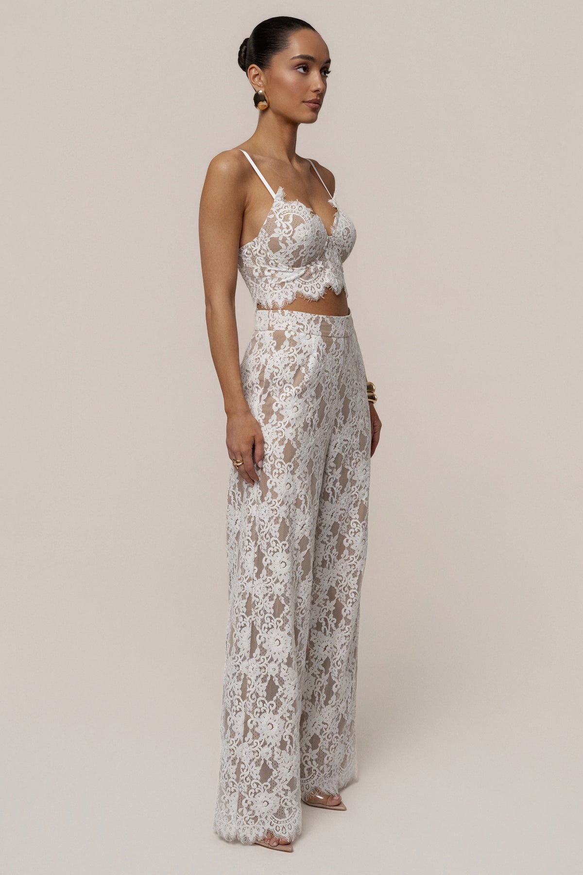 White Forever Crush Lace Pant